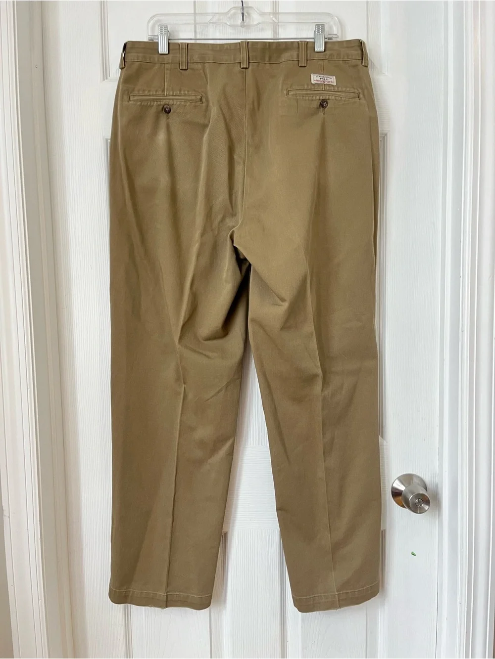 Polo Ralph Lauren Andrew pants Men’s Pleated Khaki brown Chinos pants size 36x30
